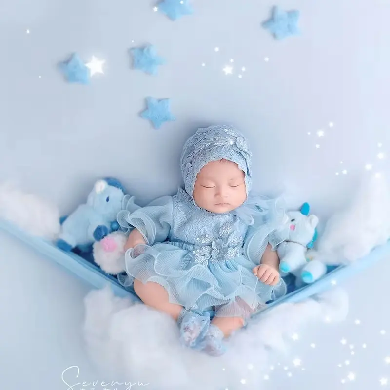 Blue Posing Horse Theme Set - Newborn Photography Props - Image 3